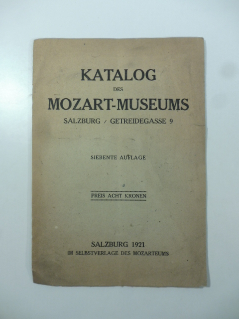 Katalog des Mozart-Museums Salzburg, Getreidegasse 9